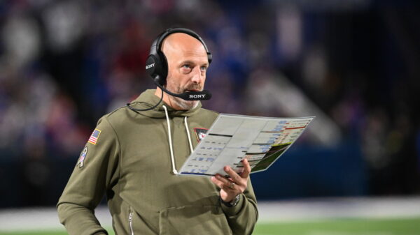 Matt Nagy is in the booth this week, will be on the sideline next week