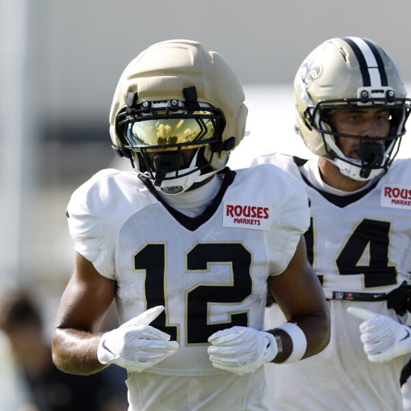 Saints WR Chris Olave exits joint practice with Cowboys