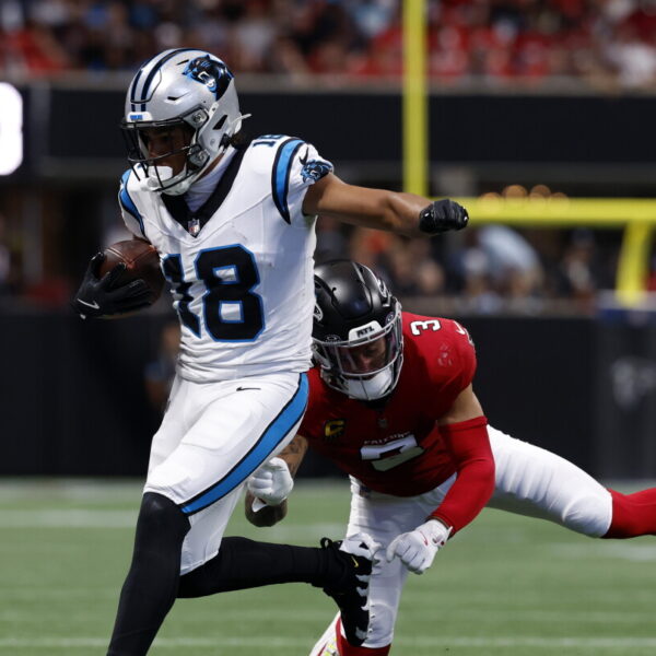 Jalen Coker out of Panthers practice Thursday, Jaelan Phillips returns to work