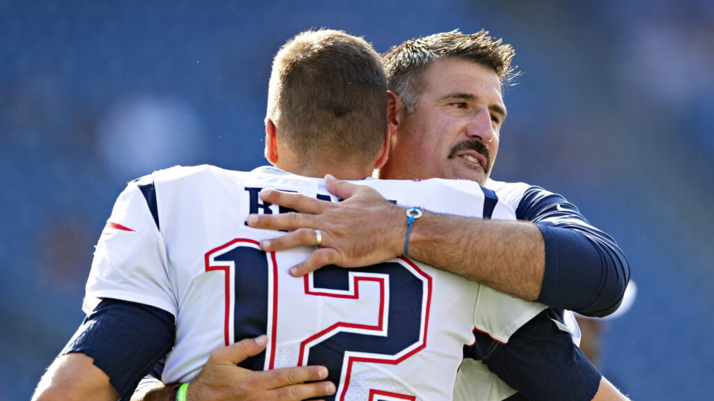 Mike Vrabel wasn’t bothered by Tom Brady’s “no dog in the fight” remark before the Super Bowl