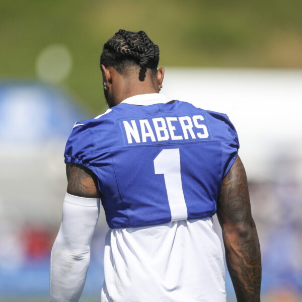 Giants WRs coach Chad Hall left bloodied after collision with Malik Nabers’ helmet